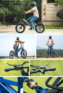 Bicicleta Eléctrica Plegable HillMiles Mile 2, Motor de 250W, Batería Extraíble de 13Ah, Neumáticos Gruesos de 20'', Frenos de Disco Hidráulicos, Disponible en la UE - Product Image 4