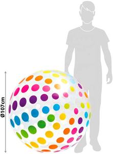 Jumbo gonfiabile cristallino con palloni traslucidi spiaggia festa estiva in piscina - Product Image 4