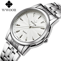 Montre de luxe pour homme WWOOR 8028, quartz, acier inoxydable, 3 ATM résistant à l'eau, mouvement Citizen, prix de gros avantageux