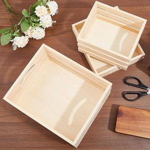 Caisses palettes en bois personnalisées de 3 tailles nidification plateaux en bois non finis pour la décoration d'affichage de stockage - Product Image 6