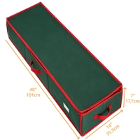 Boîte de rangement pliable pour papier cadeau de Noël en Oxford 600D ultra résistant avec poches pour rubans, nœuds et cartes