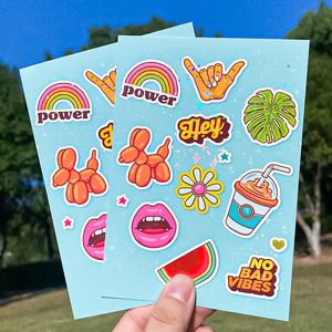 Hojas de Pegatinas de Vinilo Brillante Removibles e Impermeables, Personalizadas, con Corte de Contorno, para Manualidades y Marcos de Fotos - Product Image 2