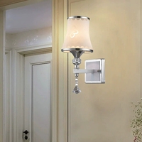 Lampe murale LED moderne en fer et tissu, idéale pour les couloirs d'hôtel, les salons, les chambres et les salles de bain – Éclairage intérieur très demandé