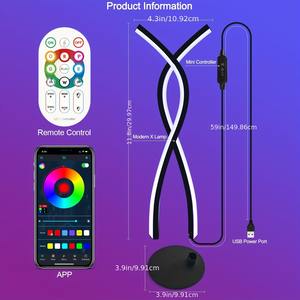 ไฟกลางคืนสร้างบรรยากาศไฟ LED RGB ควบคุมเสียงเพลงควบคุมด้วยรีโมทแอปพลิเคชั่นสำหรับตกแต่งห้องนอน - Product Image 2