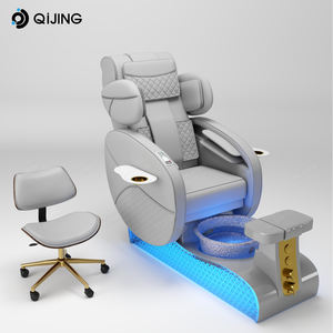 Weißer Luxus-Fußmassagesessel Simulationsmassagesofa 180 Grad Spa Maniküre Pediküre Stuhl - Product Image 5