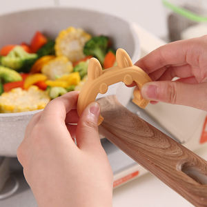 Soporte de silicona para tapa de olla, clip para cuchara, soporte antidesbordamiento, agarre para mango de olla, clip para espátula de cocina - Product Image 5