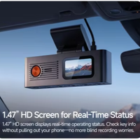 Caméra de tableau de bord universelle 2K avec enregistreur vidéo, surveillance mobile à distance, double objectif DVR, localisateur GPS Beidou, WDR vision nocturne
