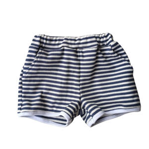 Conjunto de Verano para Bebé, Chándal a Rayas con Cuello Redondo y Manga Corta, Pantalones Cortos con Bolsillos, Conjuntos Informales para Niños - Product Image 4