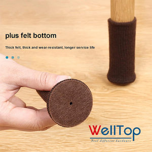 WELLTOP - Protectores <span class=keywords><strong>de</strong></span> Patas <span class=keywords><strong>de</strong></span> Mesa y <span class=keywords><strong>Silla</strong></span>, Antideslizantes, Color Marrón, para Pisos, Fundas para Patas <span class=keywords><strong>de</strong></span> Muebles <span class=keywords><strong>de</strong></span> <span class=keywords><strong>Escritorio</strong></span> - Product Image 4