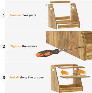 High Capacity Vintage Eco-Friendly Wood Egg Holder with Detachable Design 3-Tier Countertop <b>Storage</b> Box for <b>Kitchen</b> Use - Product Image 6