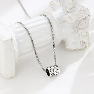 Collana pendente in argento Sterling 925 di alta qualità collana in argento Sterling S925 collana Love of cilindrica pendente - Product Image 1