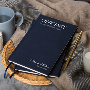 Cuaderno de Lino con Forro, Agenda Personalizada de Lujo con Tapa Dura para Discursos, Sermones, Brindis, Bodas, Regalo para Pastor o Anfitrión - Product Image 3