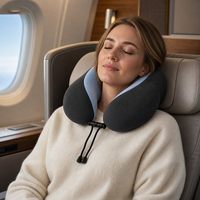 Oreiller de voyage ergonomique en mousse à mémoire de forme, respirant, réglable, doux, à récupération lente, lavable, en forme de U, léger et pliable – Fournisseur d'usine