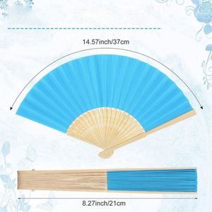 แฟนโปรแกรมงานแต่งงานสไตล์วินเทจ-ไม้ไผ่ธรรมชาติพร้อมพู่ริบบิ้นที่กำหนดเอง - Product Image 3