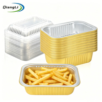 Boîte à lunch en aluminium doré sur mesure, en gros, fabrication en usine, conteneur durable de qualité alimentaire avec couvercle hermétique