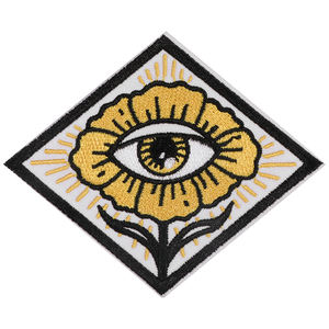 Patchs brodés à l'effigie de <span class=keywords><strong>fleurs</strong></span> et de mauvais œil, personnalisables, à repasser et à coudre sur le tissu, principalement destinés aux vêtements en denim et aux chapeaux de marques - Product Image 1