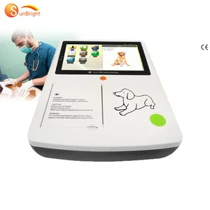 Venta caliente electrocardiograma 3 canales Digital veterinario portátil ECG EKG cardiógrafo máquina