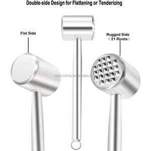 10 pollici in acciaio inox martello <span class=keywords><strong>di</strong></span> carne maglio inteneritore strumento per bistecca <span class=keywords><strong>di</strong></span> pollo maiale manzo e <span class=keywords><strong>vitello</strong></span> - Product Image 4
