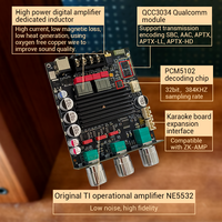 WUZERVON ZK-1002Q Qualcomm QCC3034 + TPA3116 BT Carte amplificateur numérique 2.0 canaux APTX sans perte 100Wx2