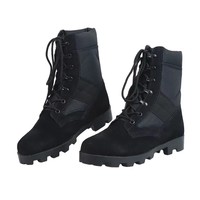 Bottes tactiques pour hommes, imperméables, dessus en daim, semelle en caoutchouc anti-perforation, toutes saisons, pour entraînement en extérieur