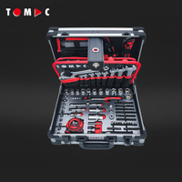 TOMAC 180 pièces ensemble d'outils de réparation universel de douilles jeu de clés à douille avec boîtier en aluminium personnalisé, livraison dans l'UE
