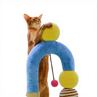 Arbre à chat de luxe tout-en-un avec griffoir en sisal durable et résistant à l'usure pour intérieur