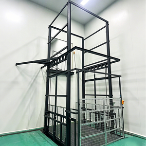 Monte-charge à <span class=keywords><strong>rail</strong></span> guidé personnalisé <span class=keywords><strong>pour</strong></span> entrepôt, mezzanine et atelier industriel avec système de plateforme à entraînement par chaîne - Product Image 5