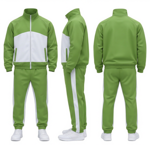 Ensemble de survêtement personnalisé pour homme, veste zippée, pantalon de jogging, vêtements de sport, tenue d'entraînement - Product Image 1