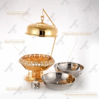 Chauffe-plats de luxe pour fêtes de mariage chauffe-plats pour buffet chauffe-plats pour traiteur chauffe-plats suspendus en acier inoxydable usine
