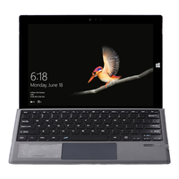 Clavier sans fil avec pavé tactile pour Microsoft Surface Pro 3/4/5/6/7/7+ Support portable pour tablette Batterie rechargeable intégrée