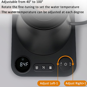 Smart 1200W Digital <b>Kettle</b> Quick Heating Stainless Steel Gooseneck <b>Kettle</b> With Temperature Control Designed for Pour-Over Coffee - Product Image 6