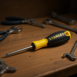 Destornillador Phillips Stanley de 6 Pulgadas con Mango Negro y Amarillo para Trabajos de Precisión - Product Image 3