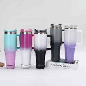 Haut-parleur Bluetooth en acier inoxydable dégradé de 40 oz, tasse de voiture isotherme anti-fuite au design moderne - Product Image 6