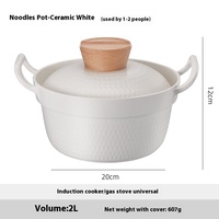 Cuisinière à gaz domestique de style coréen Double poignée Pot en aluminium émaillé électrique Pot spécial soupe Pots instantanés en métal