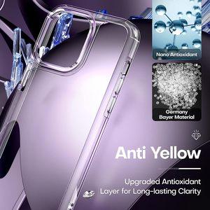 เคสโทรศัพท์ใสกันน้ำกันกระแทกแบบเรียบง่าย ผลิตจากวัสดุ PC เป็นมิตรกับสิ่งแวดล้อม สำหรับโทรศัพท์มือถือรุ่น 17 16 15 14 13 12 11 Pro Max - Product Image 3