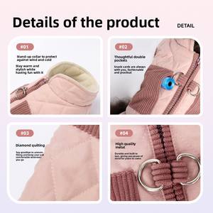 <span class=keywords><strong>2025</strong></span> Novo Outono/Inverno Casaco de Algodão Sólido para Cães Pequenos e Gatos-Two-Legged Vest Design <span class=keywords><strong>Pet</strong></span> Roupas - Product Image 4