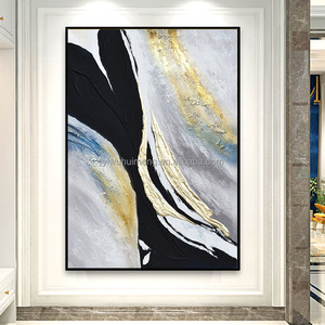 <span class=keywords><strong>Dipinto</strong></span> a mano su <span class=keywords><strong>tela</strong></span> moderna <span class=keywords><strong>dipinto</strong></span> a olio astratto di alta qualità nuvole di <span class=keywords><strong>mare</strong></span> 100% lamina d'oro decorazione artistica da parete pittura moderna fatta a mano - Product Image 3