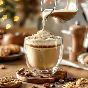 Vaso de Vidrio Borosilicato de Doble Pared Aislado, 250 ml, 8 oz, Resistente al Calor, Transparente, de Grado Alimenticio, Ecológico, Libre de BPA, para Café, Latte, Té - Product Image 1