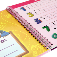 Cahier de Pratique Magique Personnalisé pour Enfants – Cahier de Traçage Réutilisable à Rainures pour l'Apprentissage de l'Alphabet, des Chiffres et du Dessin – Livre d'Apprentissage Préscolaire