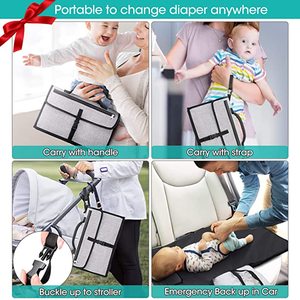 Tappetino <span class=keywords><strong>fasciatoio</strong></span> per <span class=keywords><strong>fasciatoio</strong></span> per <span class=keywords><strong>fasciatoio</strong></span> portatile imbottito impermeabile personalizzato da viaggio con <span class=keywords><strong>cuscino</strong></span> incorporato per neonato - Product Image 4