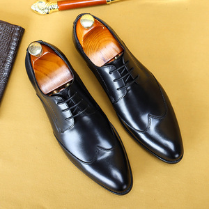 2026 New Original Men's Business Casual Leather <b>Shoes</b> - Pointed Toe, Low Heel, British Style Men's Formal Single <b>Shoes</b> - Product Image 6