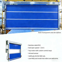 Porte à enroulement électrique en PVC pour salle blanche industrielle, automatique, rapide, intelligente et à grande vitesse
