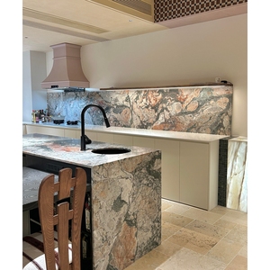 Four Season Green <b>Marble</b> Countertop Table <b>Top</b> Custom Slab Beautiful Natural Stone Luxury Kitchen - Product Image 2