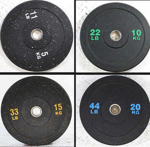 Discos de Goma Granulada para Barra, Discos de Goma de Granorificio de Colores para <span class=keywords><strong>CrossFit</strong></span> y Entrenamiento de Fuerza Comercial - Product Image 4