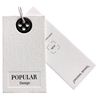 Étiquettes de vêtements en papier texturé écologiques de qualité supérieure pour chaussures et vêtements, impression à chaud en relief 3D personnalisée, logo personnalisé, imperméable