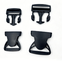 Boucles à dégagement rapide réglables en plastique noir pour sangles en nylon, bâches de bateau, sangles de bagages