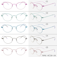 Montura de Gafas Metálicas Vintage TOP02, Montura Óptica Ultraligera y Cómoda, Gafas Casuales de Negocios