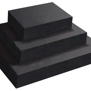 礼品盒回收纸浆黑纸350gsm C1S黑色纸板