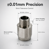 Pièces usinées sur commande en aluminium et acier inoxydable de haute précision, usinées sur tour CNC, service de prototypage rapide en métal 3D OEM