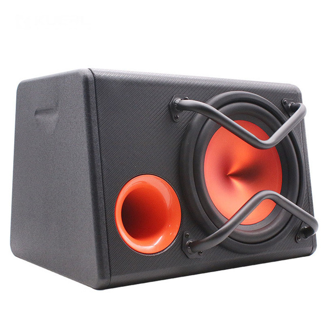 600W Slim Under Seat Car Active Subwoofer 4 Ohm 92dB Car Audio Amplifier Bass Speaker Sub Woofer for Vehicle Sound Upgrade